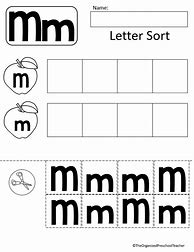 Image result for Letter M Sorting Worksheet