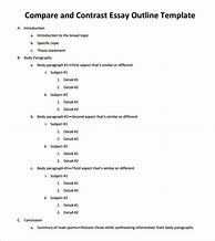 Image result for Compare and Contrast Outline Example