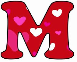 Image result for Bubble Letter M Red