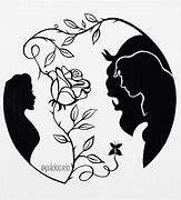 Image result for Belle and Beast Silhouette