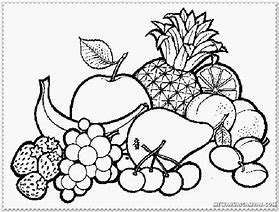 Image result for Summer Fruit Basket Black and White