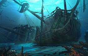Image result for Underwater Cave and Shipwreck