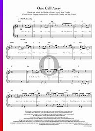 Image result for One Call Away Daniel Chia Sheet Music