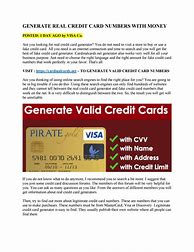 Image result for Visa Card Number Generator