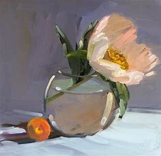 Single Peony with Apricot Archival Print Reproduction of Amy | Etsy | Painting, Oil painting nature, Art painting oil