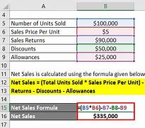 Image result for Net Sales Calculator