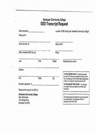 Image result for GED Transcript Template