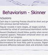 Image result for Behaviorism Learning Theory