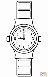 Image result for Watch Coloring Page