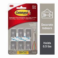Image result for Stainless Steel Hooks Command
