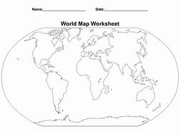 Image result for World Map Worksheet Printable