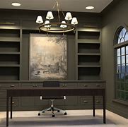 Image result for Home Office with Built in Cabinets