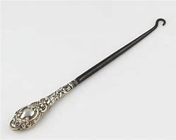 Image result for Silver Button Hook