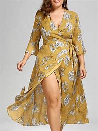 Image result for Plus Size Wrap Maxi Dress