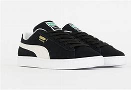 Image result for Puma Suede White and Black Hald Sided