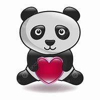 Image result for Panda Emoji Love Stickers PNG