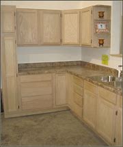Image result for Unfinished Pine Cabinets