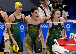 Image result for Australian Swimming Team Cheering Olympics