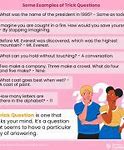 Image result for Images of Tricky Question