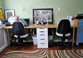 Image result for Double Desk Home Office IKEA