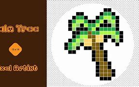 Image result for Palm Tree Pixel Art Eas