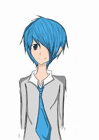 Image result for Anime Boy Blue and Black Hair
