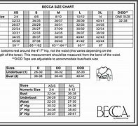 Image result for Becca Swimsuit Size Chart