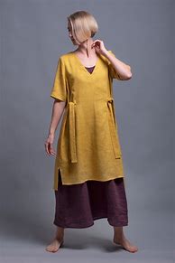 Image result for Blacj Linen Tunic Dress