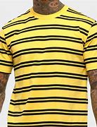 Image result for Yellow and Black Striped T-Shirt