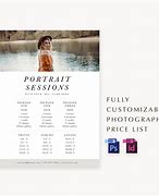 Image result for Portrait Photography Price List