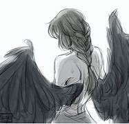 Image result for Sketch of Person with Wings Back View