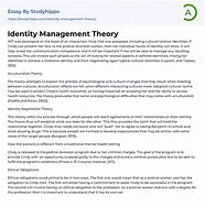 Image result for Identity Management Theory