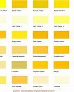 Image result for Color Chart Shades of Yellow