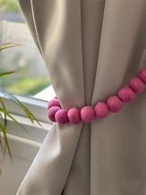 Image result for Pink Curtain Tie Backs