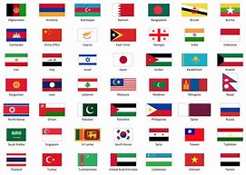 Image result for Asia with Flags