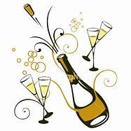 Image result for Champagne and Glasses Clip Art