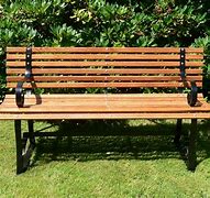 Image result for Rustic Wood Park Bench
