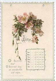 Image result for Vintage June Calendar