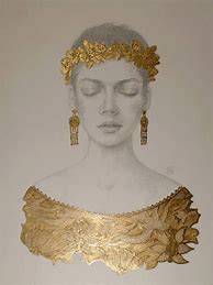 Image result for Gold Art Mirror