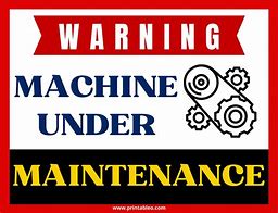Image result for Equipment Maintenance Sign