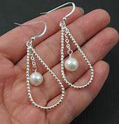 Image result for Sterling Silver Pearl Earrings