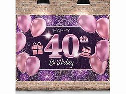 Image result for Happy 40th Birthday Pink Holographic Banner