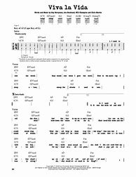 Image result for Viva La Vida On Guitar Tabs