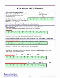 Image result for Centimeters and Millimeters Worksheet