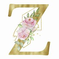 Image result for Gold Floral Letter Z