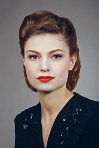 Image result for Vintage Applying Lipstick