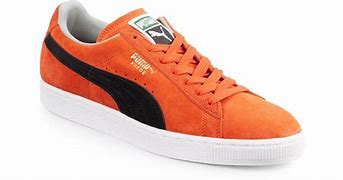 Image result for Orange Suede Puma Sneakers