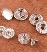 Image result for Silver Metal Snap Button