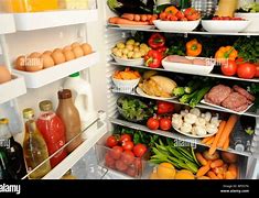 Image result for Refrigerator with Food