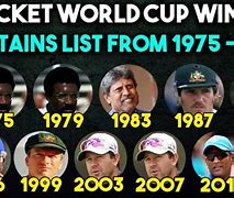 Image result for Cricket World Cup Captains of India